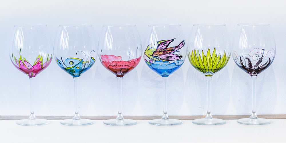 Kasia's Hand painted Glasses