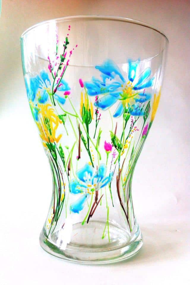 hand painted vase