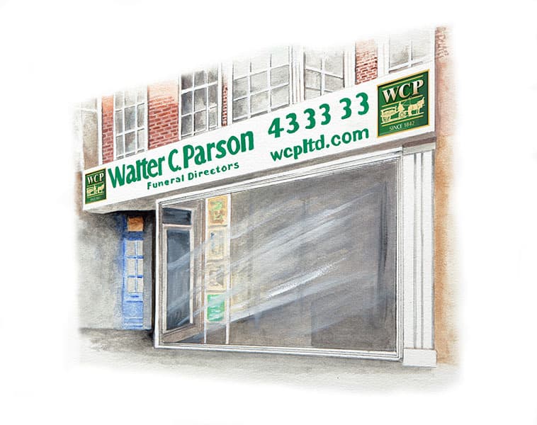 Walter C Parson exeter office illustration