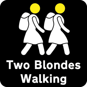 two blondes walking